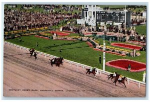 c1940 Kentucky Derby Race Churchill Downs Louisville Kentucky Vintage Postcard