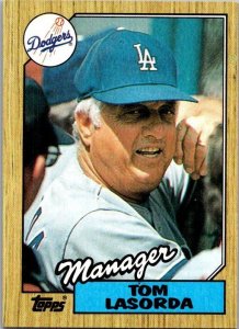 1987 Topps Baseball Card Tommy Lasorda Manager Los Angeles Dodgers sk2381.5