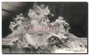 VINTAGE POSTCARD Pediment of the New Lille theater