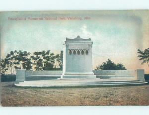 D-back PENNSYLVANIA STATE CIVIL WAR MONUMENT Vicksburg - Near Jackson MS F2401
