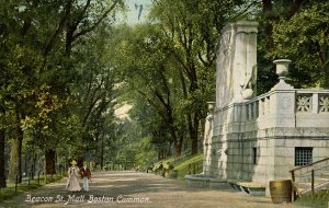 MA - Boston. Beacon Street Mall, Boston Common