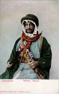 Jerusalem Bedouin Portrait of Man Israel Unused Vester & Co #43 Postcard H52