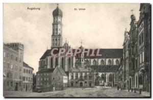 Old Postcard Augsburg St. Ulrich
