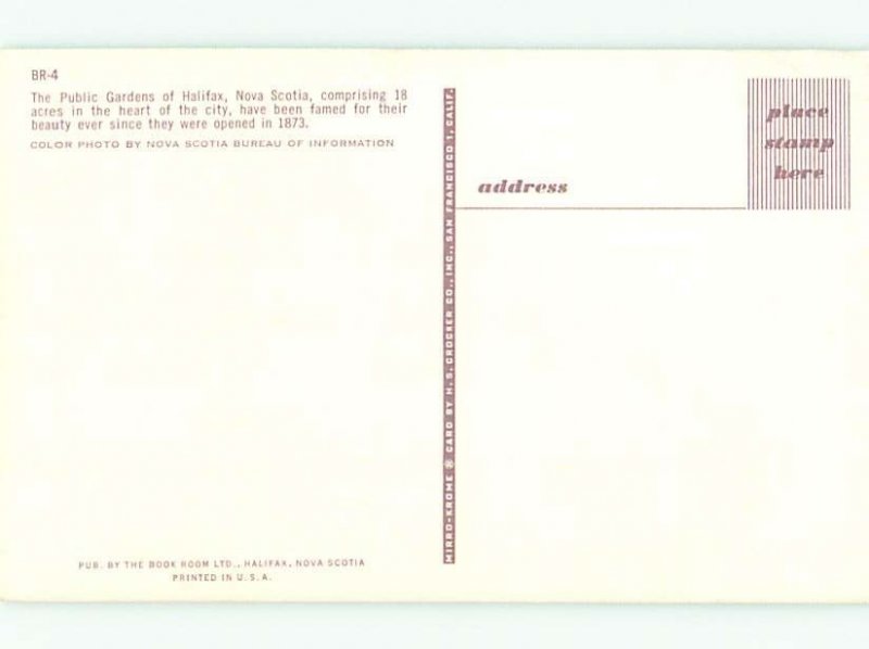 Pre-1980 GARDEN SCENE Halifax Nova Scotia NS AF6510@