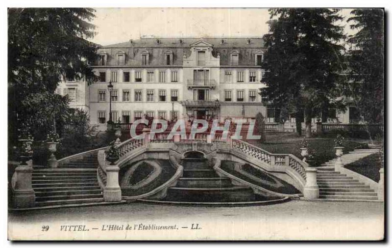 Old Postcard Vittel L & # 39hotel De L & # 39Etablissement