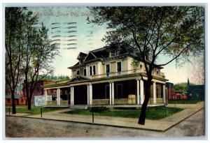 1909 Elks Club Exterior Scene Roadside Sioux City Iowa IA Antique Postcard 