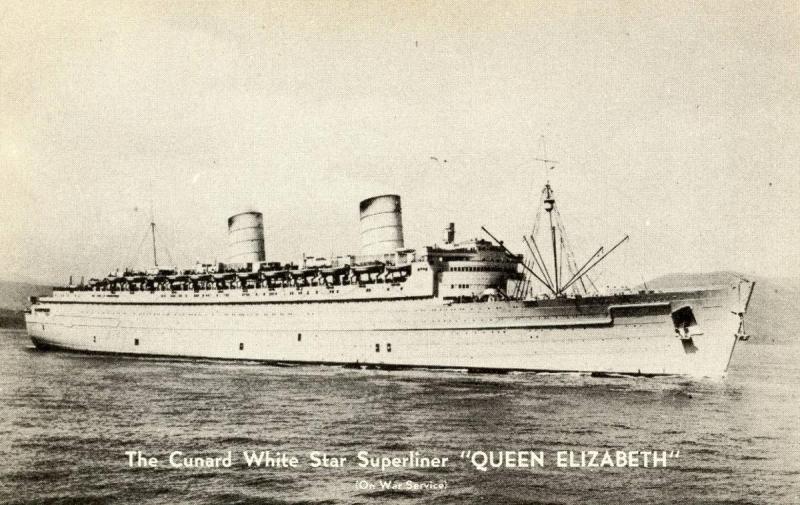 Cunard White Star - Queen Elizabeth on War Service, WWII