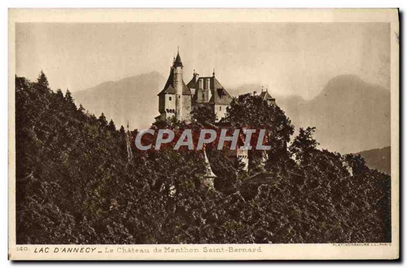 Old Postcard Lake D & # 39Annecy Chateau De Menthon Saint Bernard