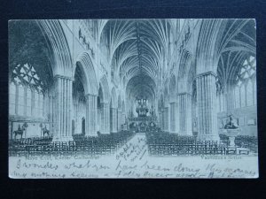 Devon 2 x EXETER CATHEDRAL Interior & Interior East Nave c1902 UB Postcard