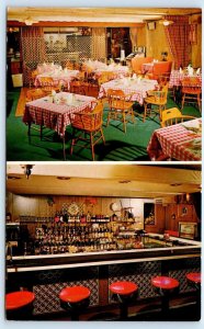 STRASBURG, Ohio OH ~ Roadside BONANZA RESTAURANT Lounge 1960s-70s Postcard