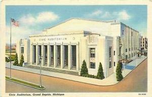 MI, Grand Rapids, Michigan, Civic Auditorium, Curteich 6A-H591