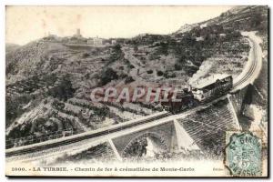 La Turbie - Le Chemin de Fer cremaillere Monte Carlo - Old Postcard