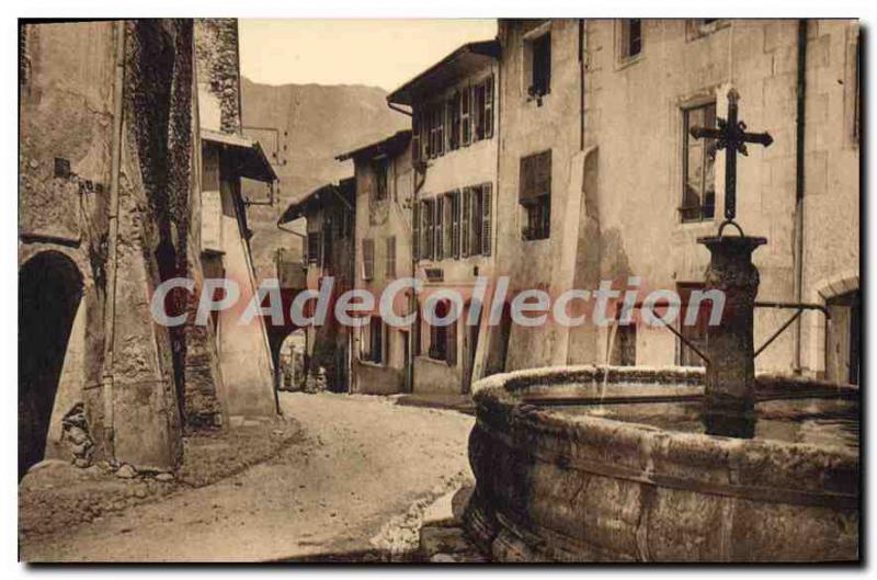 Postcard Old Albertville Conflans Fontaine and large street