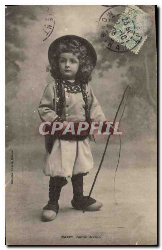 Old Postcard Folklore Young Breton