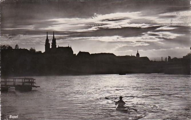 Switzerland Basel bei nacht 1950 Photo