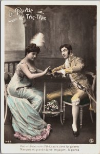 Romantic Couple Le Partie De Tric Tpac Vintage RPPC C118