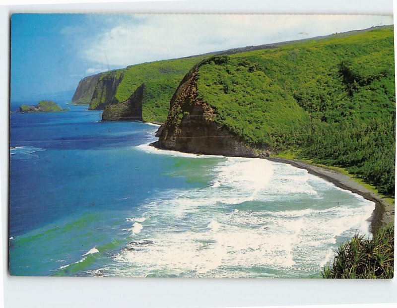 Postcard Majestic Cliffs along the coast of Molokai, Hawaii