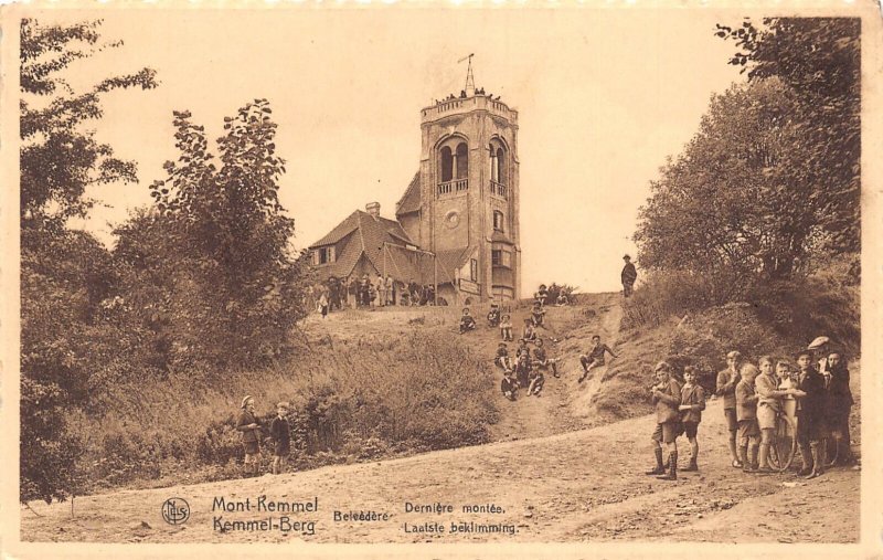 Belgium Mont Kemmel Belvedere Children vintage postcard