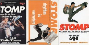 Stomp Brighton Percussion Group Theatre Holland Thailand 1998 3x Postcard s