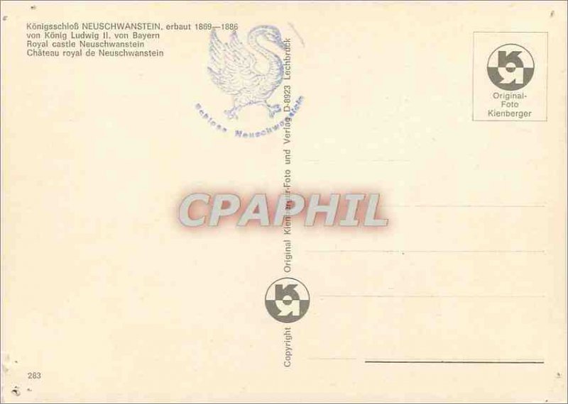 Modern Postcard Neuschwanstein castle