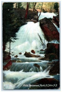 c1910 Falls Rockwood Park St. John New Brunswick Canada Vintage Postcard