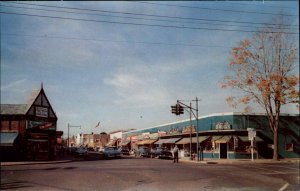 Westwood New Jersey NJ Classic 1950s Cars Street Scene Vintage Postcard