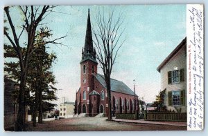 Portsmouth New Hampshire Postcard Catholic Church Exterior 1905 Vintage Antique
