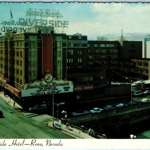 c1970s Reno, NV Downtown Scene Riverside Hotel Jessie Beck Theatre Casino 4x6 M2