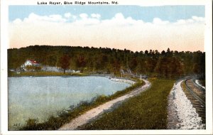 View of Lake Royer, Blue Ridge Mountains MD Vintage Postcard L71