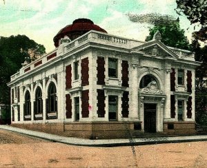 Waterbury CT Colonial Trust Company Bank 1908 UDB Postcard Valentine & Sons Q14