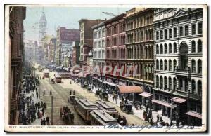 Postcard From Old Market Street Philadelphia Pa Eighth Tramway