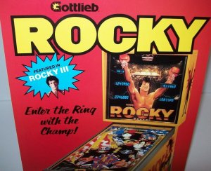 Rocky Pinball Flyer Original Sylvester Stallone Boxing NOS Vintage 1982 Boxing