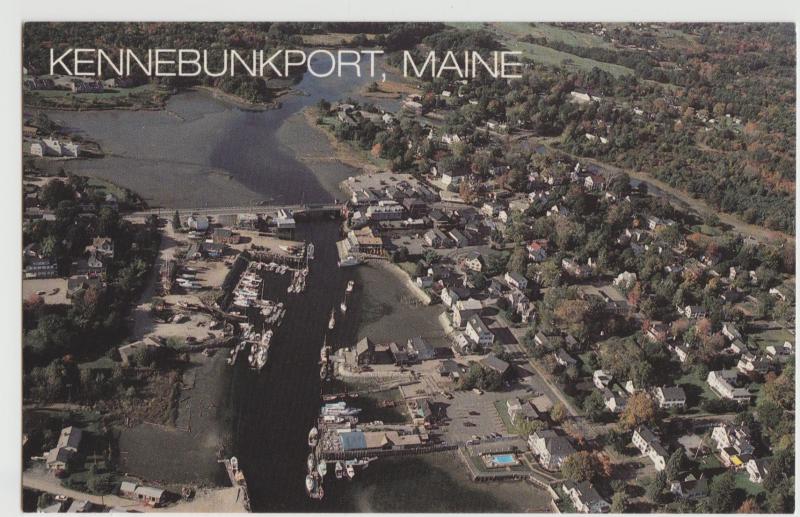 Kennebunkport ME Maine aerial view Postcard