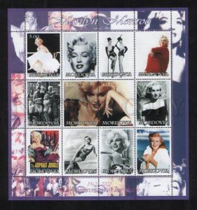 030699 Marilyn Monroe 12 stamps 2002 MORDOVIA #30699