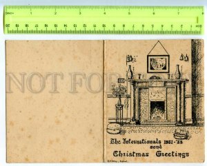 430424 ENGLAND 1931 Christmas Greetings Mortal life folding bookplate reading