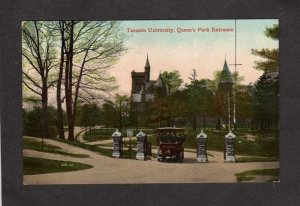 ON Entrance Toronto Ontario University Queens Park Carte Postale Postcard Canada