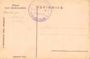 Prfjezd Arival of Jugoslav Sokou Yugoslavia Military ? Antique Postcard J76394