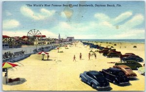 Postcard - The World's Most Famous Beach and Boardwalk - Daytona Beach, FL