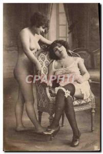 Postcard Old Nude Erotic Women