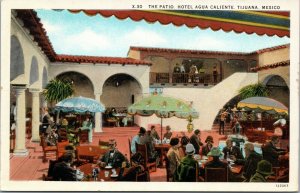 postcard Tijuana Mexico  - The Patio, Hotel Agua Caliente
