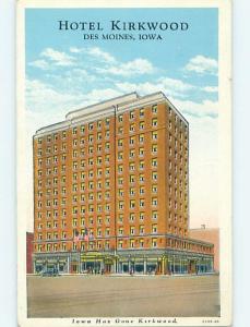 W-Border HOTEL SCENE Des Moines Iowa IA B3056