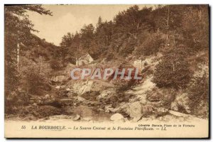 Old Postcard La Bourboule Croizat The source and the petrifying fountain