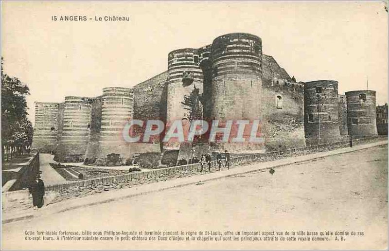 Old Postcard Angers Le Chateau