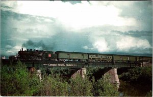 Postcard TRAIN SCENE Winnipeg Manitoba MB AO8255