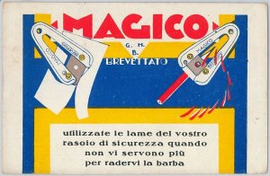 53222  - CARTOLINA d'Epoca PUBBLICITARIA -  MAGICO: Lame di RASOIO