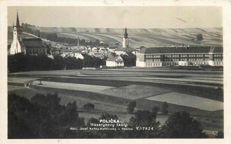 Eastern Europe Pardubice Region Czech Republic Polička 1928 real photo postcard