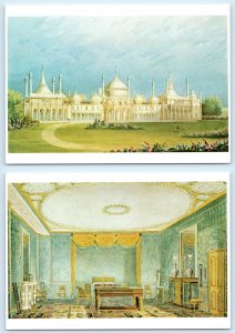 2 Postcards BRIGHTON England UK ~ John Nash ROYAL PAVILION King's Bedroom 4x6