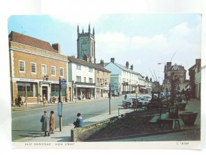 East Grinstead High Street Sussex c1970 Vtg Postcard Barclays Bank Oakeshotts