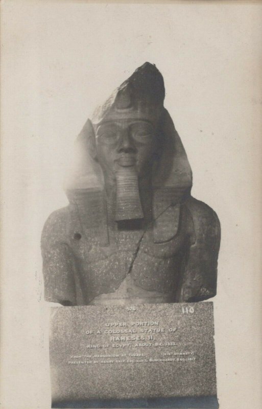 Egypt Postcard - Upper Portion of a Colossal Statue of Rameses II -  RS22745