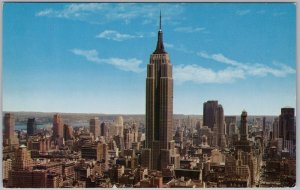 Empire State Building New York City Postcard 4c Lincoln Stamp to England H83